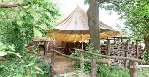 Surrey Hills Yurts outdoors kitchen